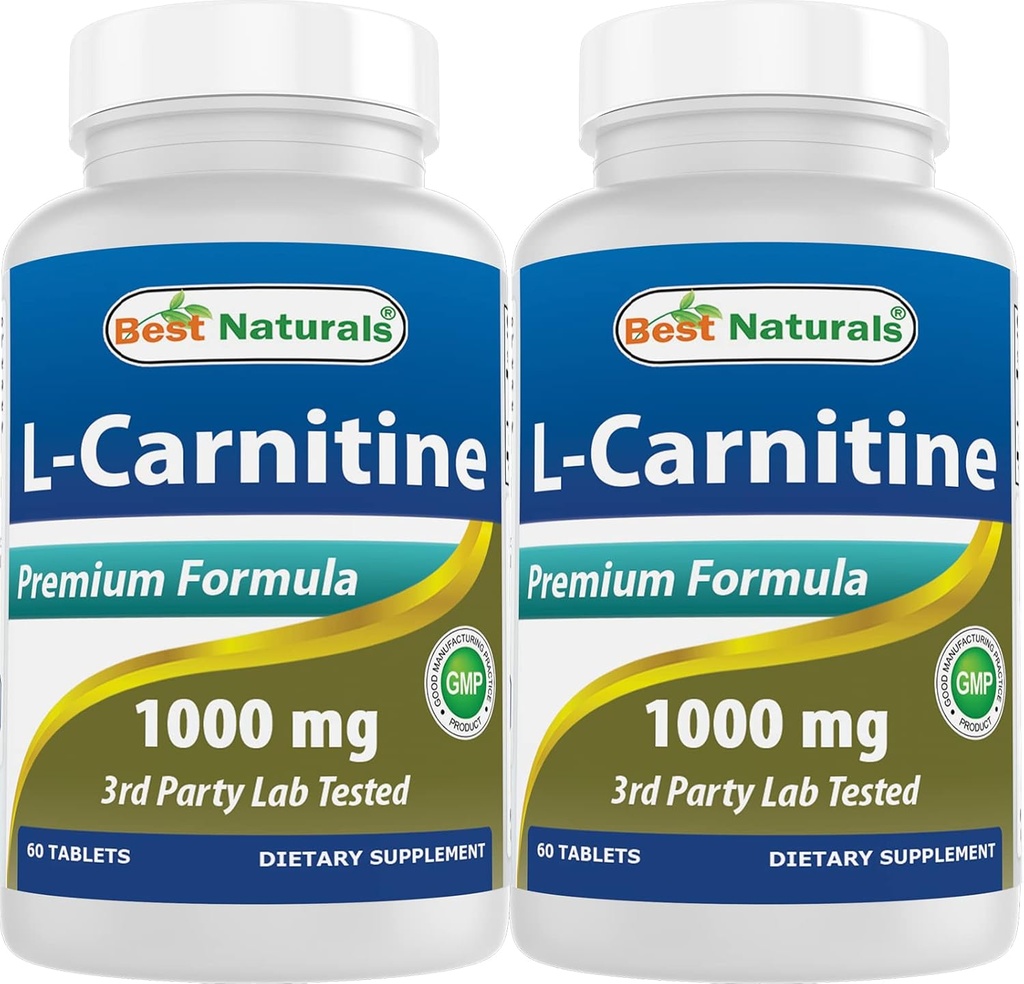 Best Naturals L-Carnitina 1000mg 60 Tablets (conto 60)