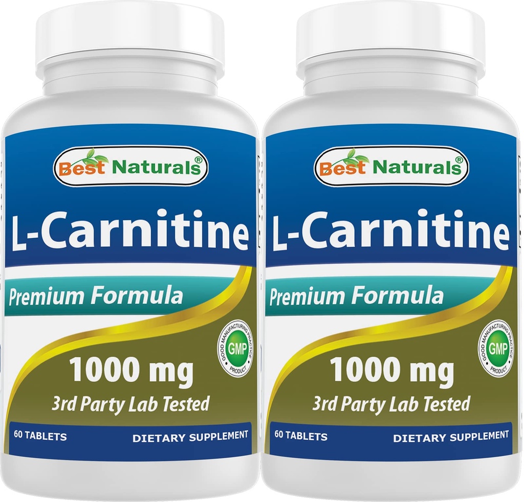 Best Naturals L-Carnitine 1000mg 60 Tablets (60 Count (Pack of 2))