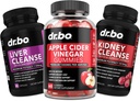 DR. BO ACV Gummies & Liver Kidney Cleanse - 1000MG Apple Cider Vinegar Gummies & Liver Cleanse Kidney Detox Capsules for Digestion, Gut Health, Cleansing, Detox, Flushing & Metabolism