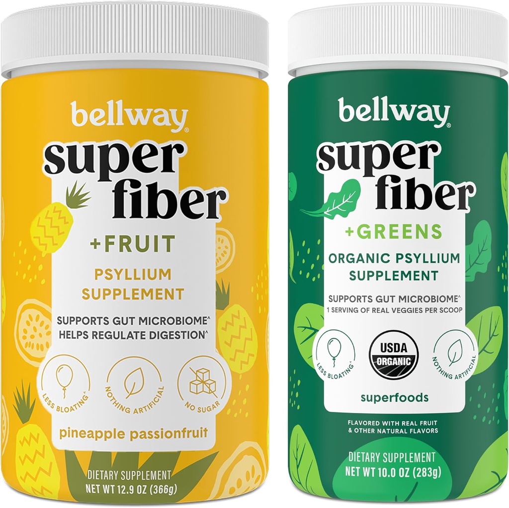 Bellway Super Fiber Powder + sadje, Ananasov pasijonski sadež Super Fiber + Zeleni