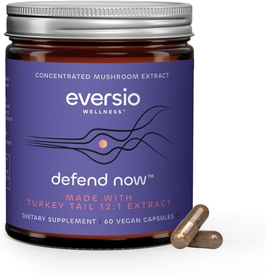Defend Now Organic Turkey Tail Mushroom supplement - 12:1 Turkey Tail Extract in 60 Vegan Capsules (500mg) - 45% Verified Beta-D-Glucans!