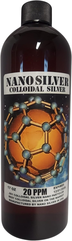 Nano Silver Colloidal Silver 51 Ounces Three Bottles Orange 124; Colloidal Silver Orange 124; Mineral Supplement