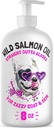 Aceite de salmón salvaxe de Alasca para cans e gatos - Peixes puros Omega 3 6 9 ácidos graxos EPA EPA líquido - Skin & Coat Supplement - soporta función conxunta, cerebro, ollo, inmune e saúde cardíaca - feito en EUA 8 oz