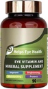 Mắt bổ sung vitamin & Mineral với Lutein, Zeaxanthin, hỗ trợ Eye Strain, Vision Health cho người trưởng thành với vitamin C & E, Vegan Eye