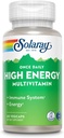 SOLARAY 매일 고에너지 Multivitamin, Iron Free, Immune System and Energy Support, Whole Food and Herb Base Ingredients, 남성 및 여성 멀티 비타민, 60 서빙, 60 VegCaps