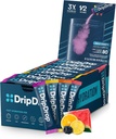 DripDrop Hydration Packets - Bold Variety Pack - Single Serve Electrolytes Powder Drink Mix - Meloun, Berry, Lemon, Orange - Non- GMO, Gluten Free, Vegan - 80 Sticks