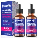 Liposomal Glutathione Liquid Supplement (Pack of 2), 98% Absorption, with Vitamin C, L- Glutathione, 2 Fl Oz per Bottle