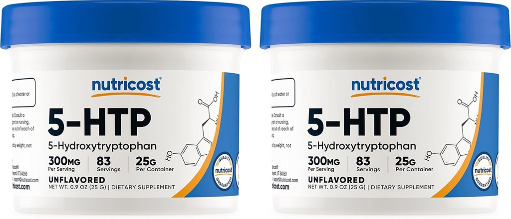 Nutricost 5-HTP Порошок 25 грамм (2 пакета) (300 мг на сервирование)