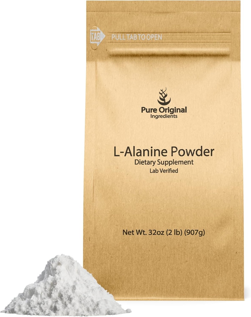 PURE ORIGINAL INGREDIENTS L-Alanine 분말 (2 lb) 실험실 검증, 항상 순수, 필러 또는 첨가제 없음