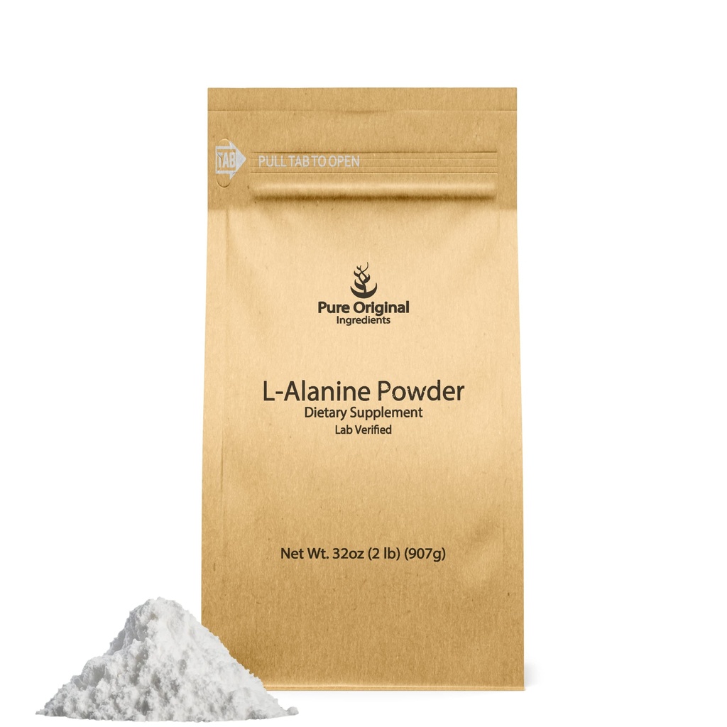 PURE ORIGINAL INGREDIENTS L-Alanine Powder Lab Verified, Always Pure, No Fillers Or Additives (32 Ounce)