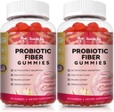 9-in-1 Probiotinio pluošto gummies suaugusiems & paaugliams 16G Fiber per Serving, Psyllium Fiber Addition with 5 Billion KSV Bacillus Coagulans, Inulin, ACV for Digistive, Gut & Immune Wellness - 2 Buteliai