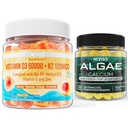 NEVISS D3 5000IU K2 Gummies + Marine Algae Calcium Gummies Bundle