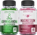 Ashwagandha &amp; Magnesium Gummies for Improved Sleep & Strengtheninged Body Functions. Ashwagandha Boosts Mood & Energy - Magnesium Ayuda a recuperar músculos ' Alivia los calambres - Vegan