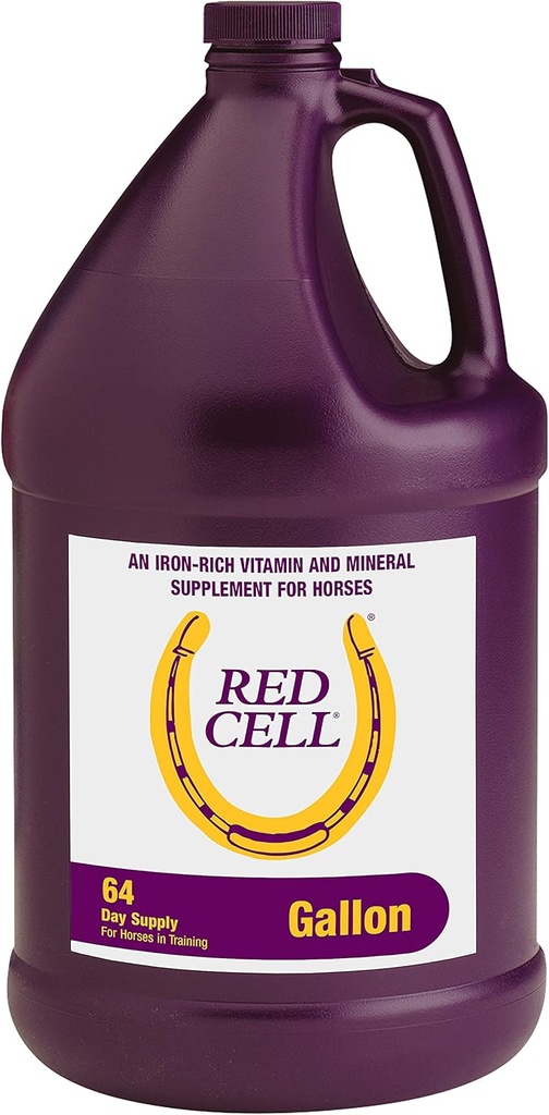 Farnam Horse Health Red Cell, bổ sung vitamin-Iron-Mineral cho Horses, giúp lấp đầy các ổ cắm quan trọng ở Horse's Diet, 1 Gallon, 128 Oz.