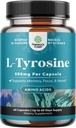 Free Form L Tyrosine 500mg kapselit - High Strength L-tyrosine täydentää mielen energia ja Focus tukea - Aminohappo Nootropic täydentää Mood Focus huomiota ja kognitio (60 Count)