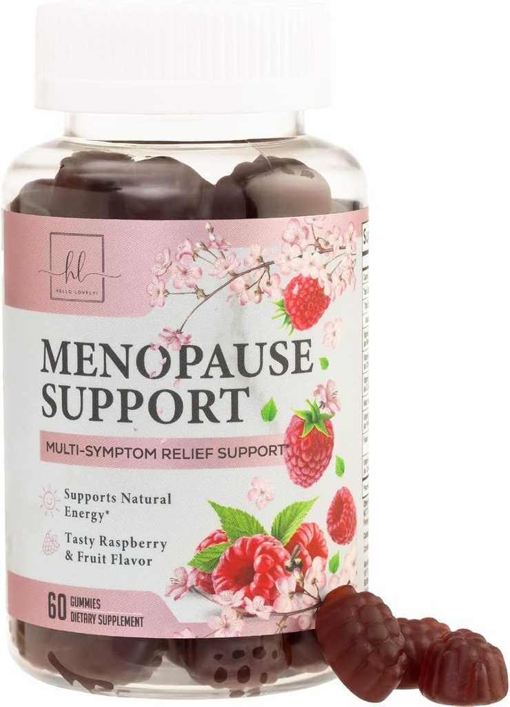 Menopause는 여성 Gummies - Menopause Relief Gummy, Complete Natural Mild Hot Flashes & Night Sweat Support, 밸런스 및 에너지, 글루텐 프리 - 60 Gummies에 대한 멀티-Benefit 지원
