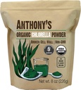 Chlorella Powder Organik Anthony, 8 oz, Non GMO, Gluten Free, Broken Cell Wall