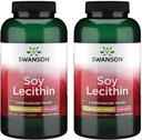 Swanson Premium Brand Soy Lecithin Non- GMO 1.2 g 180 Sgels 2 Pack