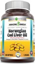 Incredibile Omega Norwegian Cod Liver Oil 1250 Mg Softgels Supplemento | Omega-3, EPA, DHA, Vitamina A, Vitamina D & Vitamina E (Lemon | 250 Count)