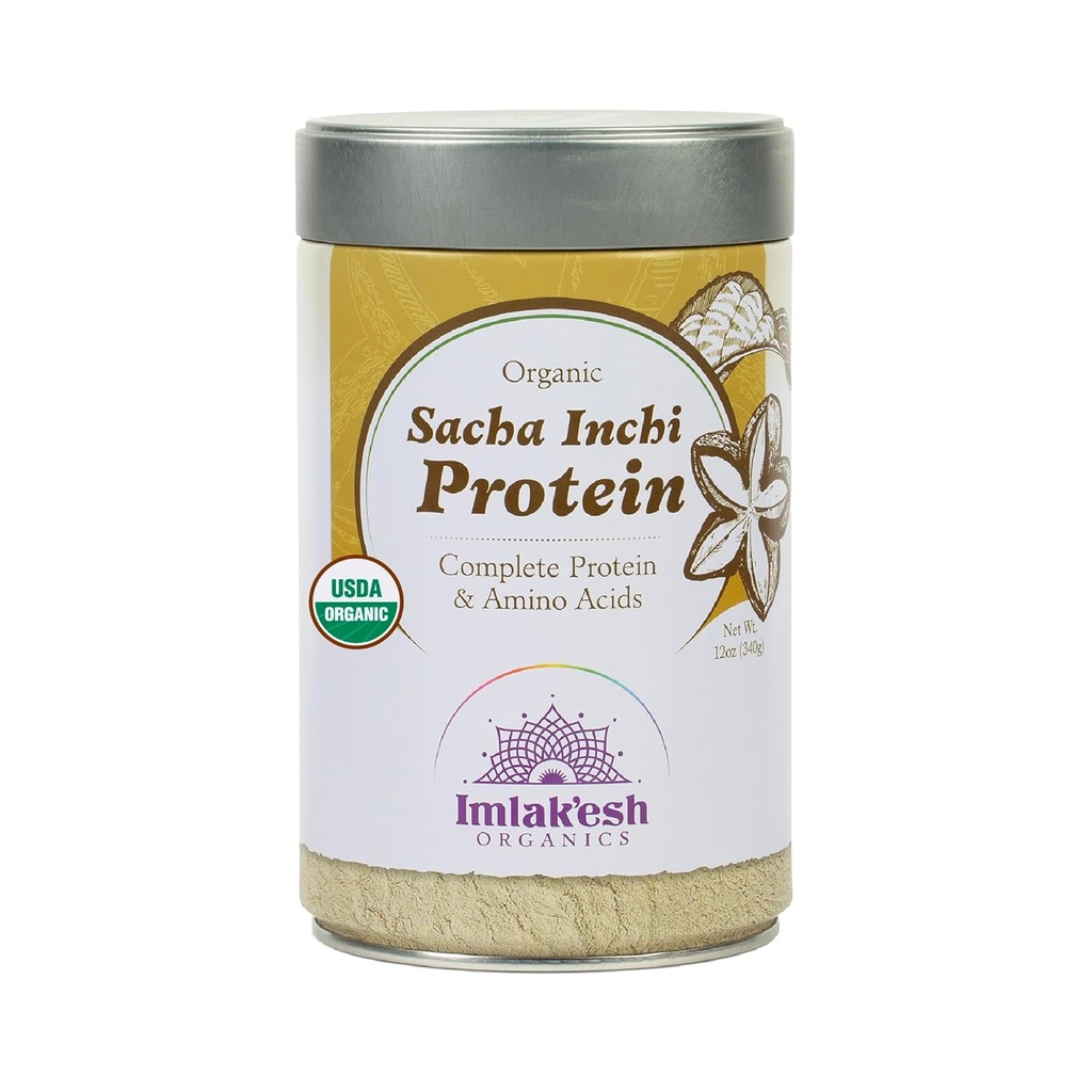 Imlakesh Organics Sacha Inchi Protein, Proszek (12oz Metal Jar)