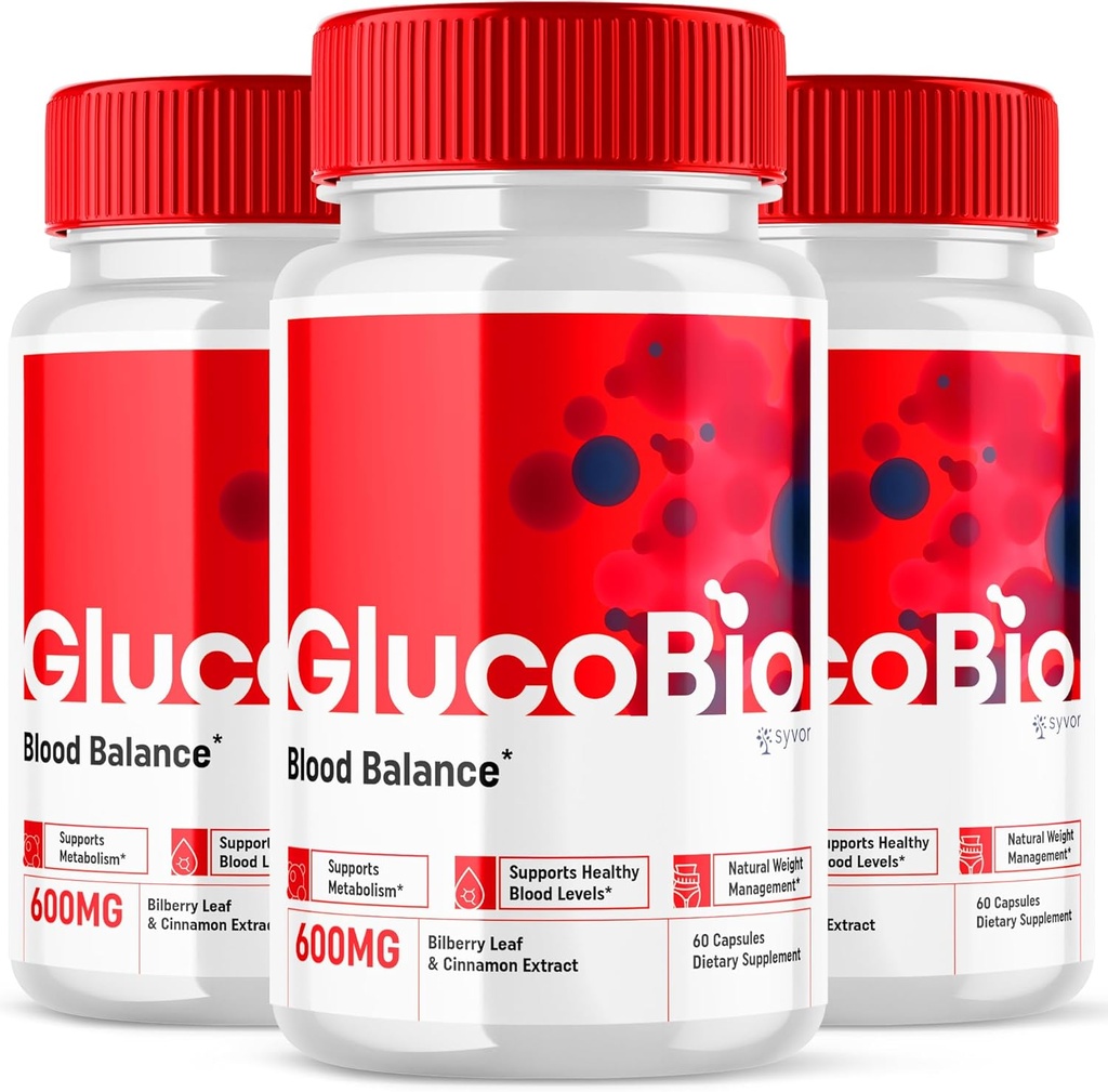 (3 Pack) Cápsulas Glucobio, Gluco Bio Advanced Glyco Suporte Fórmula comprimidos, Glucobio Suplemento de força extra, Glucobio Natural Ingredientes Glicogen Suporte, Gluco Bio Glycogen Avaliações (180 Cápsulas)