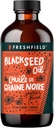 Freshfield Black Seed Oil , Vegan Friendly, Thymoquinone, Premium (Black Cumin Seed Oil, Nigella Sativa) . Cold Pressed . Ultra Strength . Pure and 100% Natural. 8 oz Liquid