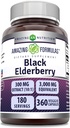 Amazing Formulas Sambucus Black Elderberry ) 300 Mg Extract 10:1 (3000 Mg Equivalent) ) Veggie Capsules ) Non-GMO ) Gluten-Free ) made in USA (1 Pack, 360 count)