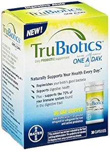 TruBiotics Daily Probiotic, 30 Capsules - Gluten Free, Soy Free Digestive + Immune Health Support Supplement for Men and Women (Pack of 6)