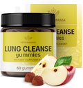 HERBAMAMA Lung Detox Gummies - Herbal Complex with Mushroom Blend for Lung Cleanse - Vegan, Non-GMO Respiratory Support Supplement - 60 Pectin-Based Apple-Flavored Chews