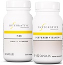 Integrative Therapeutics Bundle with Buffered Vitamin C Capsules 1,000 mg, 60 Vegan Capsules & NAC, 60 Capsules - Immune Supplement with Antioxidant Support* - Support Respiratory & Lung Function*