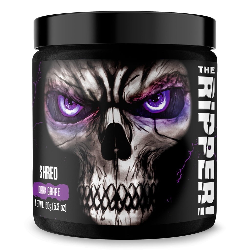 JNX SPORTS The Ripper! Fat Burner Pre Workout for Men & Women – Thermogenic Fat Burning Powder & Appetite Suppressant, Boost Energy & Endurance – Dark Grape, 30 Servings