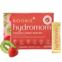 Boobie Hydromom Superfood Electrolyte Drink Mix, Strawberry Kiwi | Refreshing Energy & Hydration Boost for Mamas | On-The-Go & Travel Essentials for Pregnancy, Lactation, & Beyond, 15 Packets