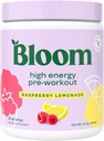 Công ty năng lượng tối ưu Bloom Nutrition Pre Workout with Beta Alanine, Ginseng và L Tyrasine for Amino Emin, caffeine Powder tự nhiên từ Green Tea Rato, Sugar Free Mitter, Raspberry Lemonade