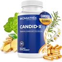 BioMatrix Candid-X Gut Cleanse dengan Berberine, Oregano, Sodium Caprylate, Chamomile, Ginger, PU D 'arco, Digetical Suplemen untuk Pria dan Perempuan 124; 90 Capsules