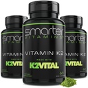 (3 Pack) Smarter Vitamin K2 MK7 100mcg, Made with K2VITAL and Kale, 180 Liquid Softgels