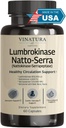 VINATURA Lumbrokinase, Nattokinase 2000FU & Serrapeptase - USA Made & Tested, Circulation Supplements of Nattokinase Serrapeptase (Natto-Serra), Rutin, Beetroot, Lumbrokinase Supplement