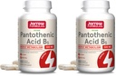 Jarrow Formulas Pantothenic Acid B5 500 mg - 100 Veggie Caps - Essential B Vitamin - Energy Production & Metabolism Support - 100 Servings (Pack of 2)