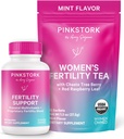 여성을위한 핑크 Stork Fertility 번들 - Inositol, Vitex, Folate & Ashwagandha와 Conception Tea + Prenatal 비타민 지원 - 호르몬 균형, 사이클 건강 및 Preconception Wellness 지원