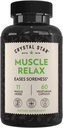 Crystal Star Muscle Relax (60 Kapsle) - Bylinná úleva od SORE svalů, křeče a křeče - Valerian Root, Jamaica Dogwood & Cramp Bark - Non- GMO