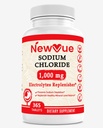 Clorura de sodiu 1000mg, 365 comprimate - tablete de sare, non-GMO, gluten fără - bea cu electroliţi Hidratare înlocuită
