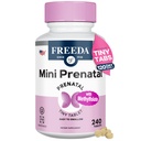 FREEDA Mini Prenatal Vitamin - Kosher Prenatals -Tiny Easy to Swallow Tablets - Prenatal Vitamins with Iron, Prenatal Folic Acid/Folate, Vitamin D - Pre Natal Multivitamin for Pregnant Women (240)