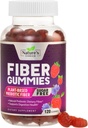 Fiber Gummys for Adults,无糖日报 4g Gummy Fiber补充, Prebiotic Gummy 消化健康支持 - 植物可溶性菜, Prebiotics 支持常规与消化 - 120 Gummys
