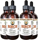 Birch Alcohol-Free Liquid Extract, Birch (Betula Alba) Сушен кора Glycerit Хавай Pharm Natural билкови добавка 4x4 oz
