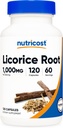 Nutricost Licorice Root 500 mg, 120 kapsler - Ikke-GMO, Glutenfri