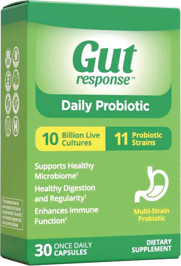 מדי יום Probiotic for Men & Women, Slows Digestive Aging, Boosts Immune System, מצמצם את Bloating, non-GMO, Gluten Free & Soy Free, 10 מיליארד CFU, 30 קפסולות