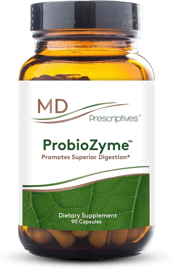 MD Prescriptive - ProbioZyme - Vegetarian Digestive Enzymes - Digestio eta Osasunerako gehigarria - 90 kapsula