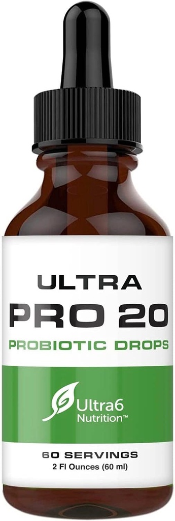 Ultra6 Nutrition Probióticos para Mulheres, Homens e Crianças - 20 suplemento líquido probiótico para Digestivo & Gut Saúde