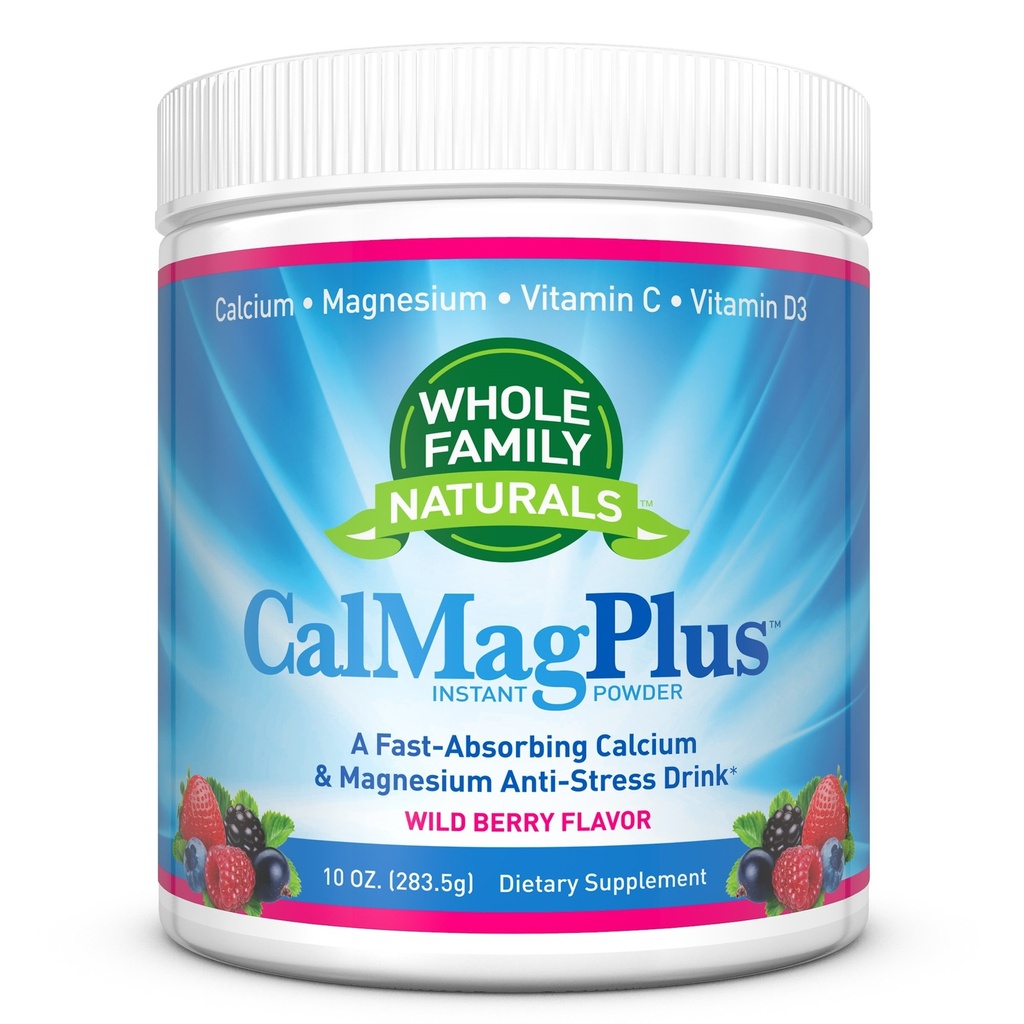 CalMag Plus Calcium Magnesium Powder for Calm & Relaxation - Berry Flavor | With Vitamin C & D3, Gluten Free, Non GMO, Natural Calm Cal Mag Drink, Supports Muscles & Sleep
