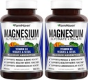 FarmHaven Magnesium Glycinate " Malate Complex w/Vitamin D3, 100% Chelated for Max Absorption- Bone Health, Nerves, Muscles, 240 Capsules, 120 Days