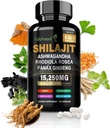 Shilajit para homens/mulheres - Pure Himalaia Orgânica, Cápsulas Shilajit com Ashwagandha,Suplementos 60 Cápsulas Alternativas à Resina, Drops & Gummies